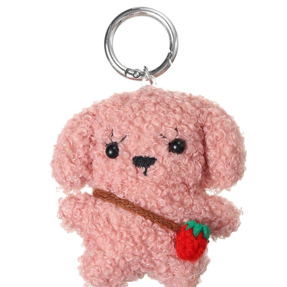 Pink Puppy Strawberry Bag Charm